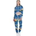 Seamless-pattern-with-nice-planes-cartoon Cropped Zip Up Lounge Set View1