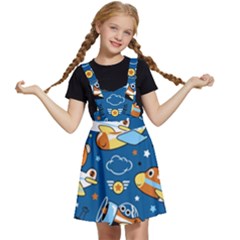 Seamless-pattern-with-nice-planes-cartoon Kids  Apron Dress