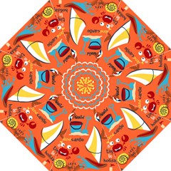 Seamless-pattern-vector-beach-holiday-theme-set Hook Handle Umbrellas (large)