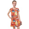 Seamless-pattern-vector-beach-holiday-theme-set Kids  Cross Web Dress View1