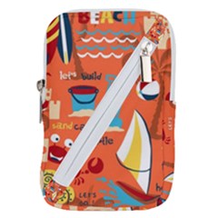 Seamless-pattern-vector-beach-holiday-theme-set Belt Pouch Bag (small)