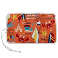 Seamless-pattern-vector-beach-holiday-theme-set Pen Storage Case (s)