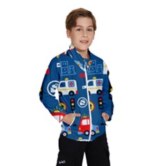 Seamless-pattern-vector-rescue-team-cartoon Kids  Windbreaker