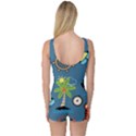 Seamless-pattern-with-sailing-cartoon One Piece Boyleg Swimsuit View2