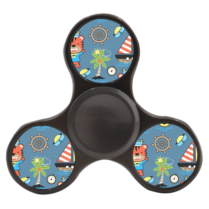 Seamless-pattern-with-sailing-cartoon Finger Spinner