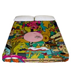 Cartoon Wallpapers Fitted Sheet (california King Size)