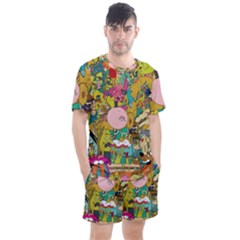 Cartoon Wallpapers Men s Mesh Tee And Shorts Set