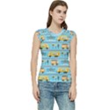 Buses-cartoon-pattern-vector Women s Raglan Cap Sleeve Tee View1