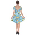 Buses-cartoon-pattern-vector Short Sleeve Bardot Dress View2