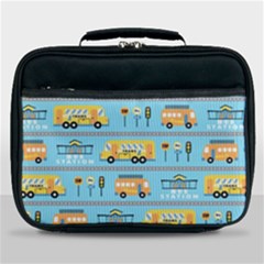 Buses-cartoon-pattern-vector Lunch Bag