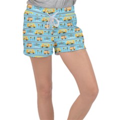 Buses-cartoon-pattern-vector Velour Lounge Shorts by Jancukart