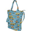 Buses-cartoon-pattern-vector Shoulder Tote Bag View1