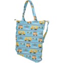 Buses-cartoon-pattern-vector Shoulder Tote Bag View2