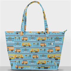 Buses-cartoon-pattern-vector Back Pocket Shoulder Bag  by Jancukart