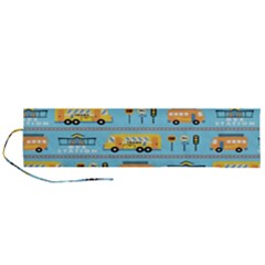 Buses-cartoon-pattern-vector Roll Up Canvas Pencil Holder (l) by Jancukart