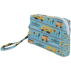 Buses-cartoon-pattern-vector Wristlet Pouch Bag (small)