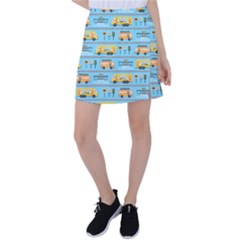 Buses-cartoon-pattern-vector Tennis Skirt by Jancukart