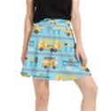 Buses-cartoon-pattern-vector Waistband Skirt View1