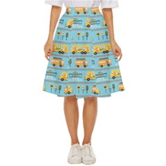 Buses-cartoon-pattern-vector Classic Short Skirt by Jancukart