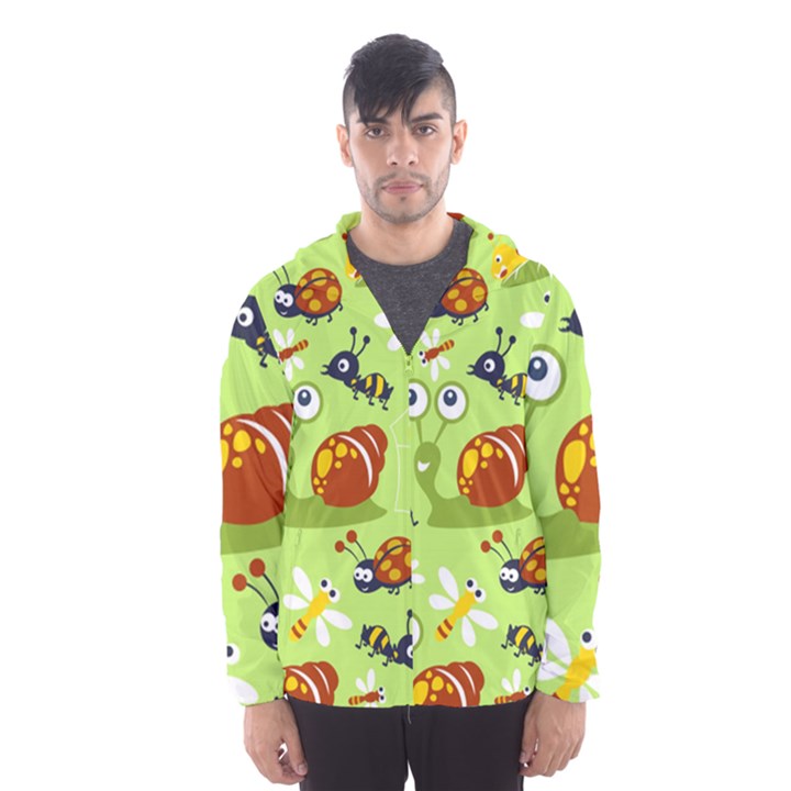 Little-animals-cartoon Men s Hooded Windbreaker