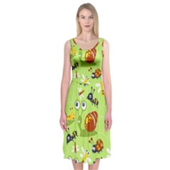 Little-animals-cartoon Midi Sleeveless Dress