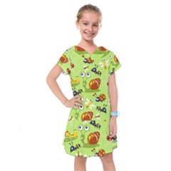 Little-animals-cartoon Kids  Drop Waist Dress by Jancukart