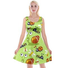 Little-animals-cartoon Reversible Velvet Sleeveless Dress