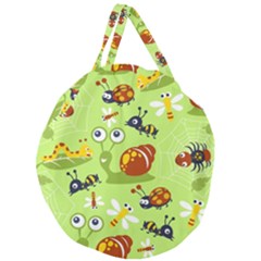 Little-animals-cartoon Giant Round Zipper Tote