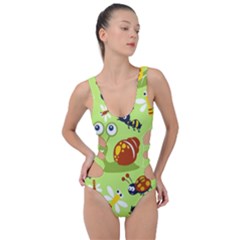 Little-animals-cartoon Side Cut Out Swimsuit by Jancukart