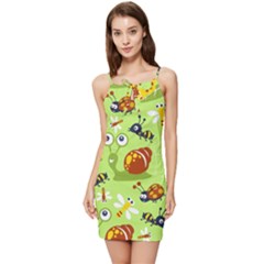 Little-animals-cartoon Summer Tie Front Dress