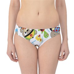 Vector-seamless-pattern-cute-fishing-animals-cartoon Hipster Bikini Bottoms