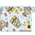 Vector-seamless-pattern-cute-fishing-animals-cartoon Canvas Cosmetic Bag (XXXL) View2