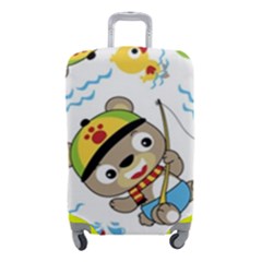 Vector-seamless-pattern-cute-fishing-animals-cartoon Luggage Cover (small) by Jancukart