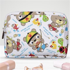 Vector-seamless-pattern-cute-fishing-animals-cartoon Make Up Pouch (medium)