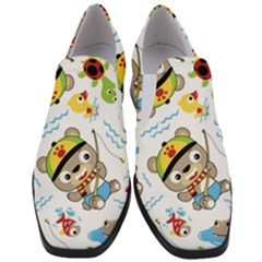 Vector-seamless-pattern-cute-fishing-animals-cartoon Women Slip On Heel Loafers by Jancukart