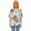 Vector-seamless-pattern-cute-fishing-animals-cartoon Oversized Basic Tee View1