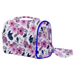 Purple-flower-butterfly-with-watercolor-seamless-pattern Satchel Shoulder Bag