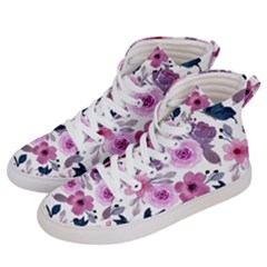 Purple-flower-butterfly-with-watercolor-seamless-pattern Men s Hi-top Skate Sneakers