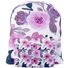 Purple-flower-butterfly-with-watercolor-seamless-pattern Giant Full Print Backpack