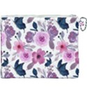 Purple-flower-butterfly-with-watercolor-seamless-pattern Canvas Cosmetic Bag (XXXL) View2