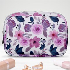 Purple-flower-butterfly-with-watercolor-seamless-pattern Make Up Pouch (small)