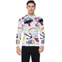 Seamless-pattern-vector-sailing-equipments-cartoon Men s Long Sleeve Rash Guard View1