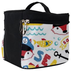 Seamless-pattern-vector-sailing-equipments-cartoon Make Up Travel Bag (big)