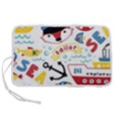 Seamless-pattern-vector-sailing-equipments-cartoon Pen Storage Case (M) View1