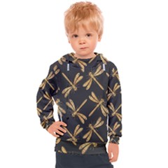 Golden-dragonfly-seamless-pattern-textile-design-wallpaper-wrapping-paper-scrapbooking Kids  Hooded Pullover