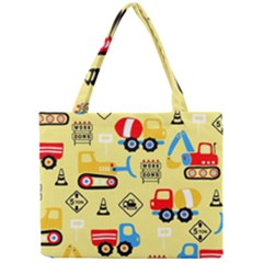 Seamless-pattern-vector-industrial-vehicle-cartoon Mini Tote Bag