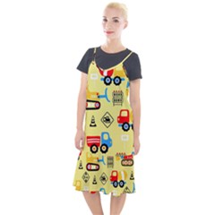 Seamless-pattern-vector-industrial-vehicle-cartoon Camis Fishtail Dress