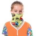 Seamless-pattern-vector-industrial-vehicle-cartoon Face Covering Bandana (Kids) View1