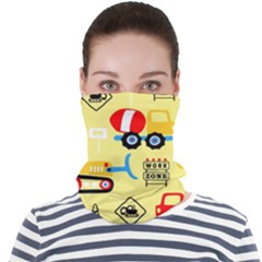 Seamless-pattern-vector-industrial-vehicle-cartoon Face Seamless Bandana (adult)