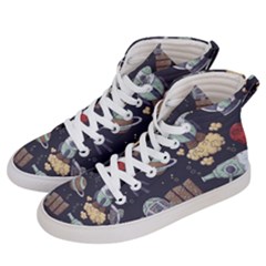 Hand-drawn-pattern-space-elements-collection Women s Hi-top Skate Sneakers by Jancukart